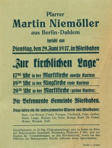 Zur kirchlichen Lage 1937 Niemöller