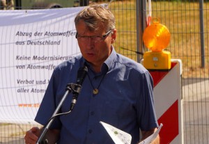 Matthias Engelke am 9.8.2018 in Büchel. Foto: Ökumenisches Institut für Friedenstheologie