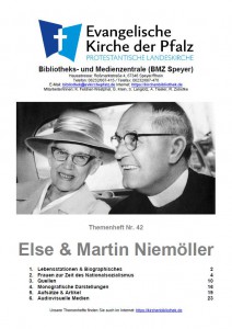 Themenheft Else und Martin Niemöller BMZ Speyer